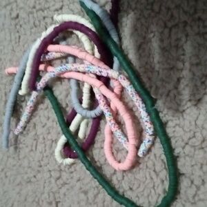 6 strands of clay beads